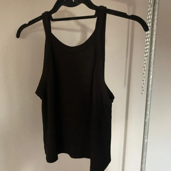 Black intimately free people ribbed low back high neck tank top - Picture 3 of 7